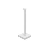 Lego part (ชิ้นส่วนเลโก้) No.30256 Support 2 x 2 x 5 Bar on Tile Base with Solid Stud and Stop Ring