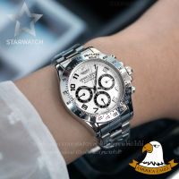 AMERICA EAGLE Watch นาฬิกาข้อมือผู้หญิง กันน้ำ สายสแตนเลส รุ่น AE006L - Silver/White