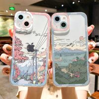 【CC】 Anime Scenery iPhone 14 13 12 XS X XR 2020 7 8 Landscape Soft Cover Iphone11 Capa