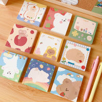 100 Sheets/Book Sticky Notes Kawaii Cartoon Bear Daily Life Memo Pad Message Notes