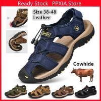 CODddngkw3 [Ready Stock]Mens Fashion Casual Shoes Sandals Outdoor Shoes Genuine Leather Summer Shoes Wading Beach Shoes Plus Size