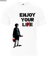 Cotton Banksy Enjoy Your Life Living A Lie London Street Art Mens Tshirt T Shirt Men Tees 100% cotton T-shirt