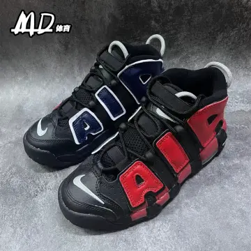 Nike Air More Uptempo 96 (GS) Shoes DM0017-001 Size 5Y Black/Red/Blue