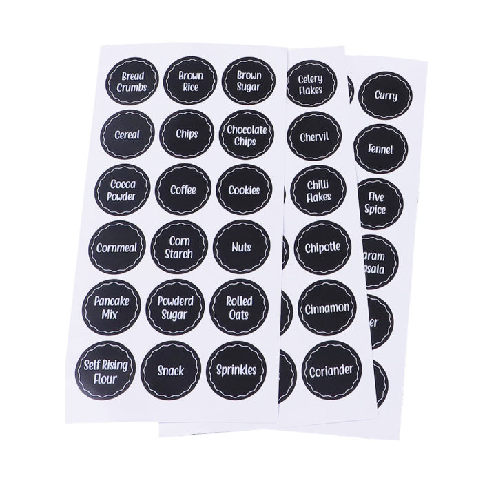 144pcs-1-5-bottle-set-storage-pantry-waterproof-jars-sticker-labels-chalkboard