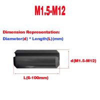 Black 65 Manganese Steel Elastic Pin / Open Cylindrical Pin Locating Pin / Fixed Pin Hollow Pin M1.5 M12