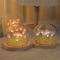 【LZ】☇✹▧  Handmade Tulip Night Light filme termoencolhível Material DIY ornamento de cabeceira decoração de casa presente requintado para mãe e namorada