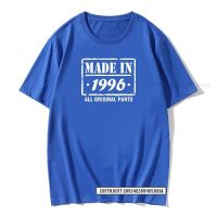 แฟชั่นสีทึบ Made in 1996พิมพ์เสื้อยืด Mens streetwear อินเทรนด์ hip hop Tees ชายเสื้อ Crazy Tops เสื้อยืด