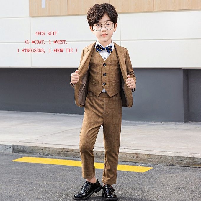 Kids Baby Suit Boys Blazer Pants Attire Tuxedo Outfit Set Children'S Formal  Wedding Birthday Dresswear Sets Toddler Gentleman Suits 2-14 Years | Lazada