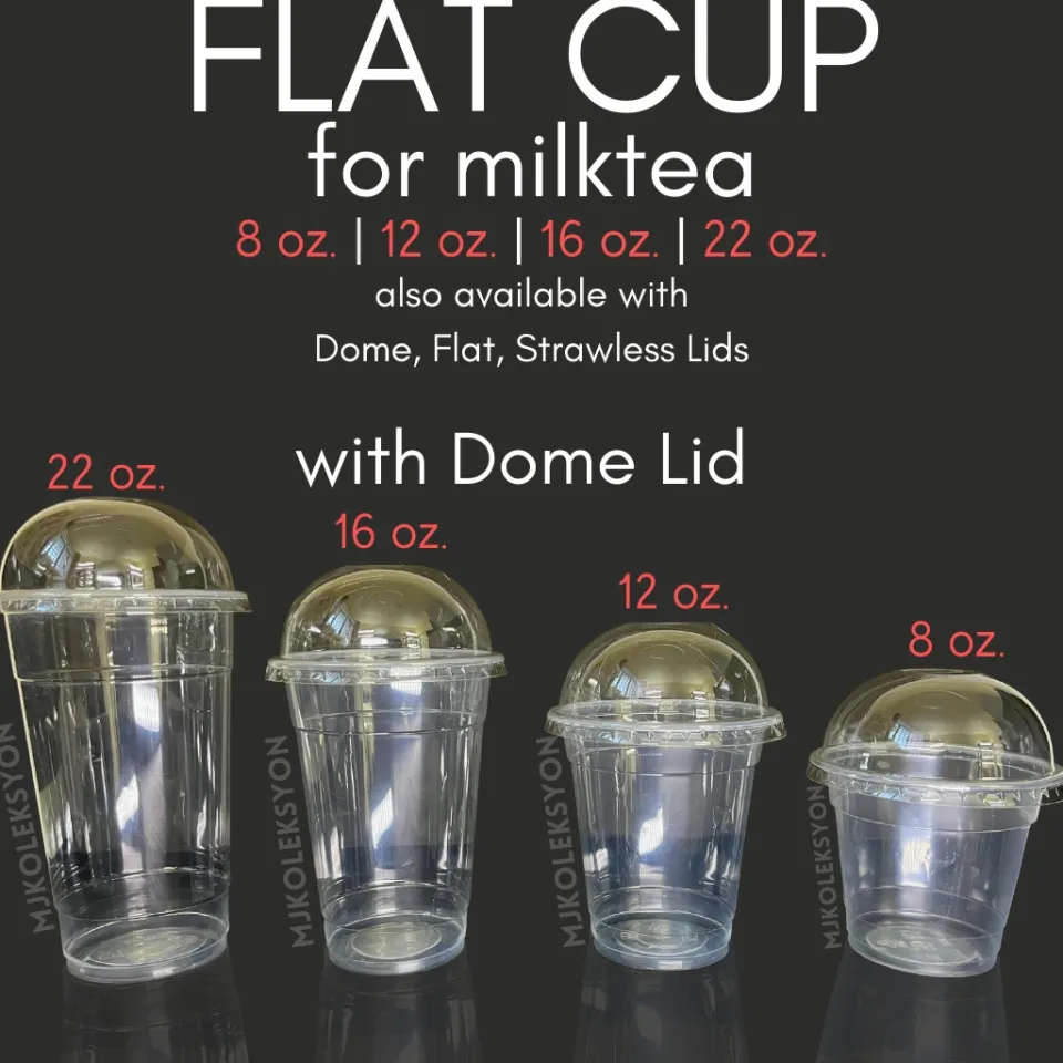 Plastic Slim Soft Cup only 22oz. (700ml) 50pcs. 90mm lid for Milk