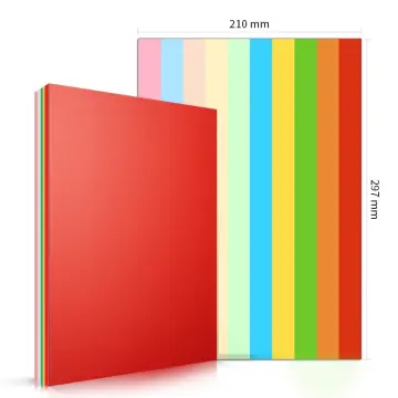 A4 Color Paper for Craft, Art & Photocopy - 100 Sheets. 10 Colour. 80GSM