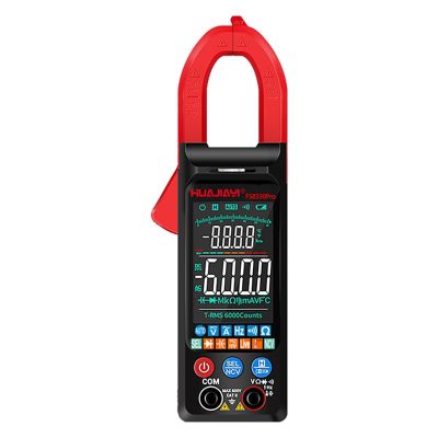 HUAJIAYI FS8330Pro+ DC/AC Current Digital Clamp Meter Large Color Screen Voltage Tester Red