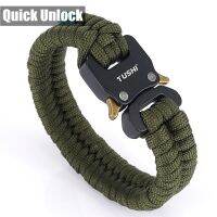 Quick Unlock Outdoor Survival Tactical Bracelet 26 cm Wearproof Woven Hand Rope Field Survival Tool Adjustable Bracelet Unisex Furniture Protectors Re