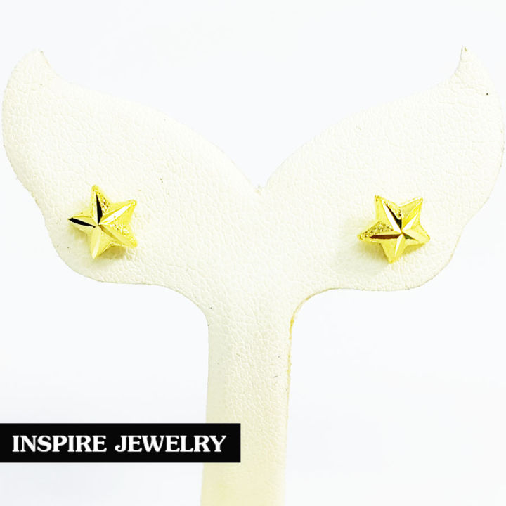 inspire-jewelry-ต่างหูตอกลายแบบร้านทอง-พร้อมสายโซ่น่ารักมาก-งานดีไซด์-แฟชั่นอินเทรนสุดๆ-gold-plated