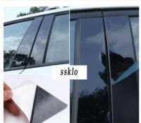 (Ssklo) 8Pcs เคลือบเงาสีดำรถประตูหน้าต่างเสากลาง B C เสาโพสต์สติกเกอร์ Trim Mirror Effect ตกแต่งภายนอกอุปกรณ์เสริมอัตโนมัติสำหรับ Mazda 3 2006-2012ซีดานป้องกัน