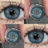 【COD&amp;สินค้าเฉพาะจุด】eyeshare lens คอนแทคเลนส์ VENICE Grey/Blue/Brown คอนแทคเลนส์สี คอนแทคเลนส์แฟชั่นลาย คอนแทคเลนส์ เทา ขนาดมินิ14.2mm（1คู่/2ชิ้น+ฟรีกล่อง）