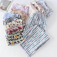 New Printed Cotton Women Pajama Pants Autumn Pyjama Trousers Women Sleep Bottoms Ladies Loose Lounge Wear Home Pants Large Size