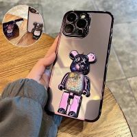 เคสซิลิโคน ลายการ์ตูนหมี หรูหรา หมุนได้ สําหรับ iPhone 14 13 12 11 Pro MAX XR XS MAX