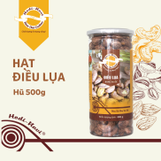 Hạt điều lụa rang muối Hũ 500G HODINAVI giòn, chín sâu, không chất bảo quản