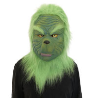 Cosplay Grinch Mask Melting Face LatexCostume Collectible Prop Scary Mask Toy Headgear Halloween Christmas Costume 2021 Newest