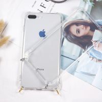 Dengan Cincin Casing Ponsel Kantung Udara untuk iPhone 14 13 12 11 Pro Max X XS XR SE2020 7 Plus 6S DIY Tali Kabel Aksesori Penutup Selempang