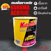 KURUMA 1K อะคริลิค สีรองพื้นเกาะเหล็ก  (สีเทา)  Kuruma Acrylic Primer 1K  Grey  สีพ่นรองพื้นคูลูม่าร์ ขนาด 1 ลิตร