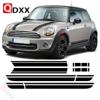 รถจัดแต่งทรงผม Hood Bonnet Stripes Racing ด้านข้างกระโปรง Decal Trunk สติกเกอร์สำหรับ Mini Cooper R56 Hatch 2007-2013อุปกรณ์เสริม