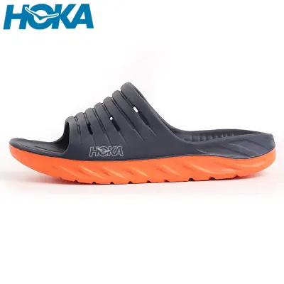 HOKA พื้นนิ่มรองเท้าแตะสำหรับผู้ชาย ORA Recovery น้ำหนักเบาเป็นพิเศษแบบสไลด์พื้นรองเท้า Eva นุ่มสบายรองเท้าแตะที่บ้านของผู้ชายลายพรางรองเท้