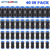 30/40/50/60/70pcs Pneumatic Fitting Straight Push Plastic Connector 6/8/10/12mm Trachea Connector PU  Air Hose Tube Pipe Fittings Accessories