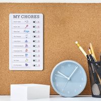 Reusable My Chores Checklist Plastic Board Chore Chart Daily Planner Memo Responsibility Behavior for Kid Self-discipline Card