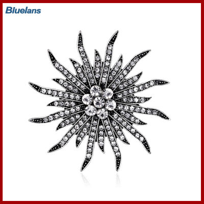 Bluelans®เข็มกลัดติดปกเสื้อแบบวินเทจขาเข็มกลัดดอกไม้พลอยเทียมอัลลอยจับคู่ง่ายสำหรับงานเลี้ยง