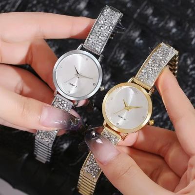 【July】 Korean version of ladies starry sky bracelet watch steel belt womens marble diamond casual quartz direct supply