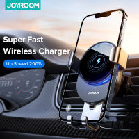 Joyroom Tanpa Wayar Mengecas Pegang Efon Kereta 15W Cepat Qi Pengecas Kereta Bule Cahaya Efon Pegang Kereta untuk Xiaomi Samsung