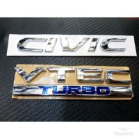 โลโก้ civic + vtecturbo สีโครเมี่ยม