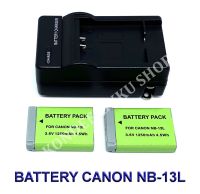 NB-13L  NB13L แบตเตอรี่  แท่นชาร์จ  แบตเตอรี่พร้อมแท่นชาร์จสำหรับกล้องแคนนอน Battery  Charger  Battery and Charger For Canon PowerShot G1 X Mark III,G7 X,G7 X Mark II,G9 X,SX720 HS,SX730 HS,SX740 (Green) BY KONDEEKIKKU SHOP