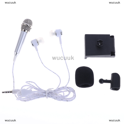 wucuuk 3.5MM STEREO Studio MIC KTV คาราโอเกะมินิไมโครโฟนพร้อมหูฟัง/ขาตั้ง