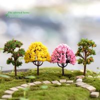 ‘；【。 5Pcs Multistyles Artificial Scenery Trees Miniature Flower Railroad Decoration Mini Craft Micro Building Landscape Accessories