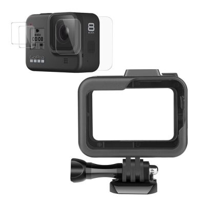 เคสกรอบป้องกันการถ่ายภาพสำหรับ Gopro Hero 8ฝาครอบสีดำที่ยึดปลอกหุ้มสำหรับ Go Pro ฮีโร่8 Go Pro 8อุปกรณ์เสริมสำหรับกล้องแอคชั่นแคมเมรา