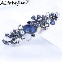 【 CW】ALTOBEFUN New Fashion Crystal Floral Hairpins For Ladies Women Girls Hair Clips Elegant Jewelry Bridal Barrettes AE010