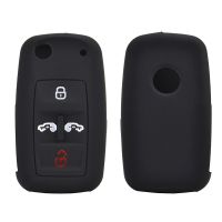 fgjfykjd AX For VW Multivan Sharan Caravelle Transporter Caddy For Seat Alhambra 4 Button Silicone Car Remote Key Fob Shell Cover Case