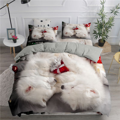 Cute Pet Dog Bedding Set Queen 3D Printed Comforter Duvet Cover Bedclothes 23pcs Home Textiles Luxury housse couette 200x200