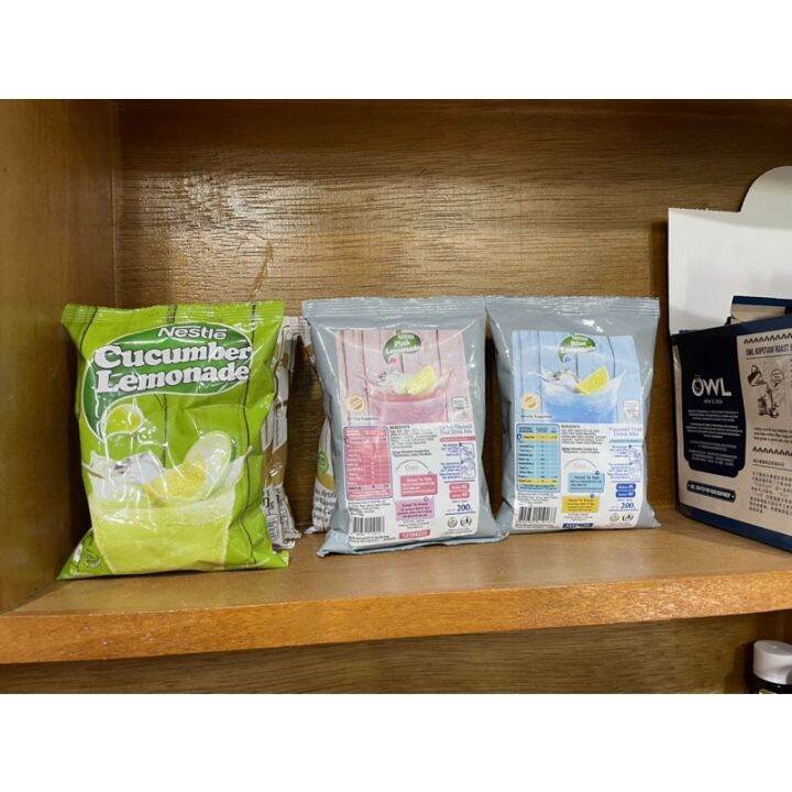 ♚Nestle Nestea Powder Juice Cucumber Lemon, Blue Lemonade ,Pink