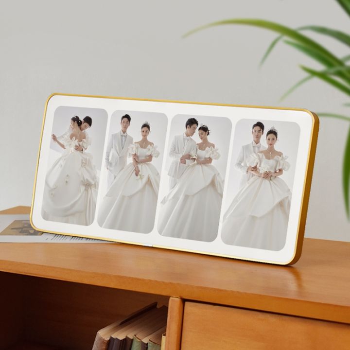 high-end-original-photo-frame-table-triplex-quadruple-customized-photo-album-with-printing-and-printing-creative-palace-lattice-crystal-combination-custom