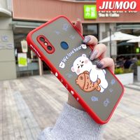 เคส JIUMOO สำหรับ Xiaomi Redmi 8 8A 8A Pro เคสการ์ตูนหมีน่ารักบาง Frosted ดีไซน์ใหม่แข็งกันแรงกระแทกขอบเคสนิ่มใส่โทรศัพท์ปลอกซิลิโคนป้องกันเลนส์กล้องคลุมทั้งหมด