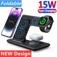 ☃ 15W Wireless Charger 3 in 1 For iPhone 14 13 12 Pro Max 11 X 8 Fast Charging Dock Station For Apple Watch 8 7 6 Chargers Stand