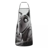 Custom Bib Halloween Horror Sparky Dog Apron for Men Women Adult Chef Cooking Kitchen Tim Burton Frankenweenie Tablier Cuisine