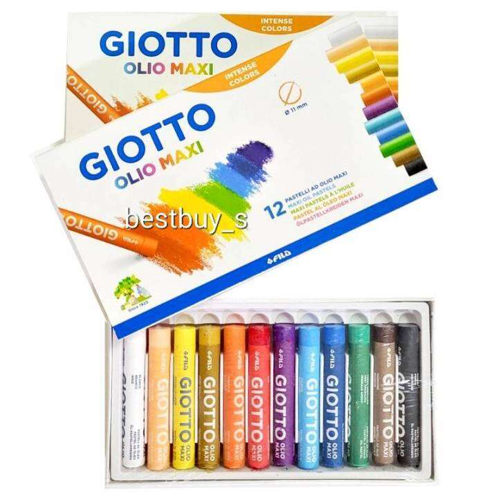 giotto-สีชอล์คน้ำมันจัมโบ้-12สี-สีออยพาสเทล-giotto-olio-oil-pastel-jumbo-12colors