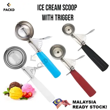 Hot Cookie Scoop Set 2Pcs Ice Cream Scoop with Trigger Stainless