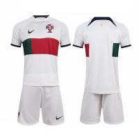 Top-quality 2022 Portugal Away White Jersey Set Men Adults Football Jersey KitSoccer Jersey with Pant Full Suit Size: S-2XL