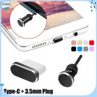 FCOCA USB C ป้องกันฝุ่น หูฟัง แจ็ค 3.5 มม. พอร์ตชาร์จ Type C สำหรับ Samsung S10 Macbook ปลั๊กกันฝุ่น