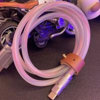 Ready✨ Rainbow luminous 240W flash charging Android data cable is suitable for Huawei VIVO Xiaomi OPPO glory charging cable 6A long